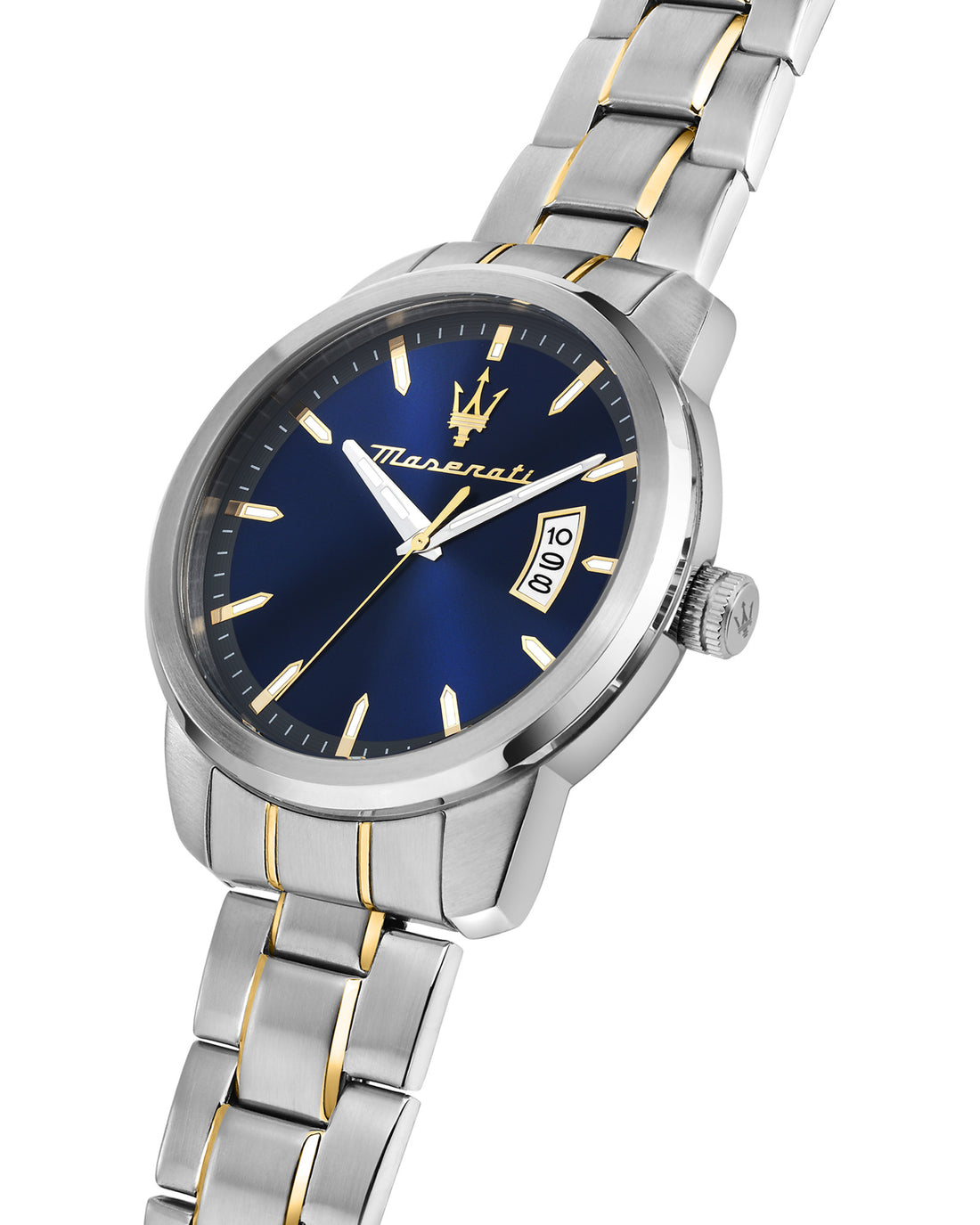 Maserati Successo 42mm Blue Dial Two Tone Stainless Steel Strap Watch