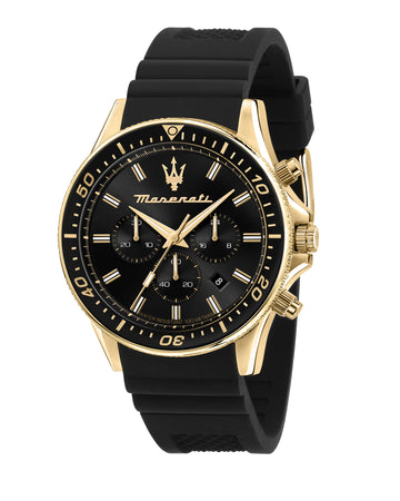 Maserati Sfida 44mm Black Stainless Steel Chronograph Watch