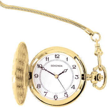 Sekonda Men's Gold Plated Pocket Watch