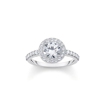 THOMAS SABO Halo ring with white zirconia in brilliant cut