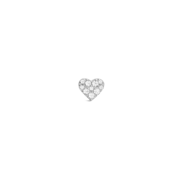 Daniel Wellington Crystal Heart Stud Silver
