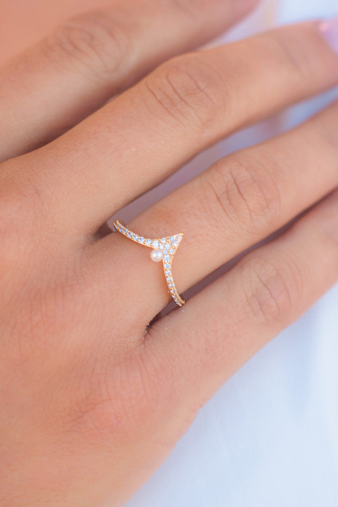 OCEANS SCARBOROUGH FRESHWATER PEARL RING GOLD