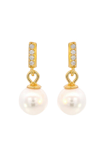 ADAGIO EFFORTLESS GLOW BAR DANGLE PEARL EARRINGS GOLD