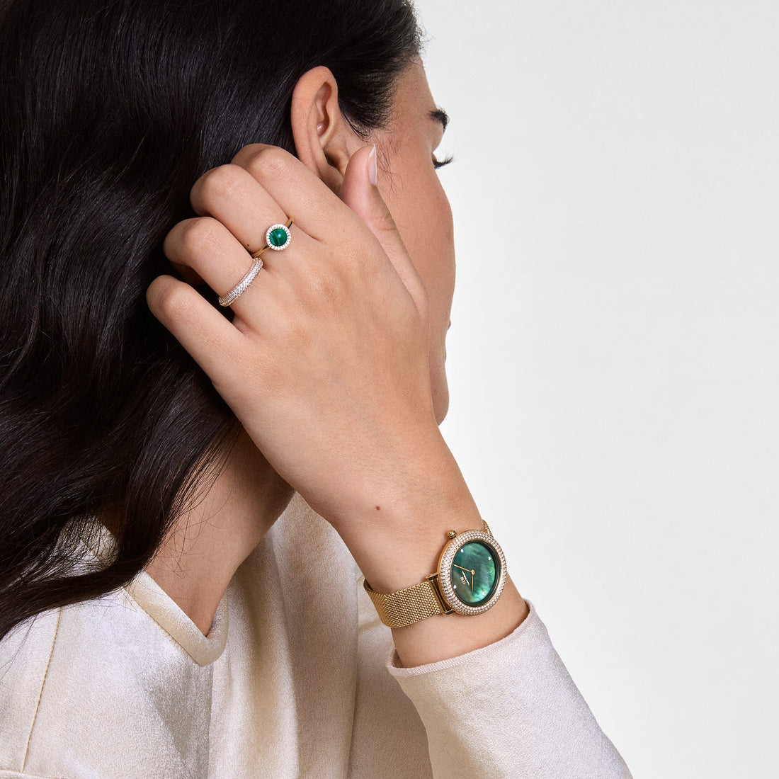 Daniel Wellington Audrey Ring Malachite Gold