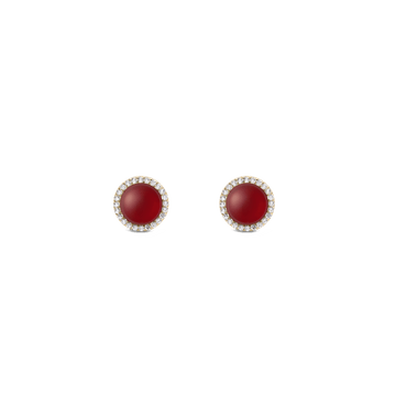 Daniel Wellington Audrey Earrings Red Agathe Gold