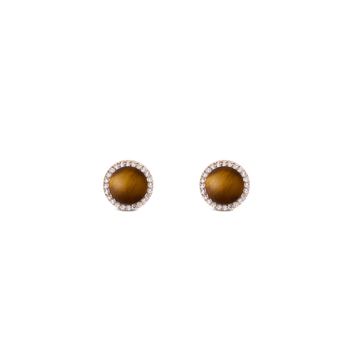 Daniel Wellington Audrey Earrings Tiger Eye Rose Gold