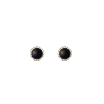 Daniel Wellington Audrey Earrings Black Agathe Gold