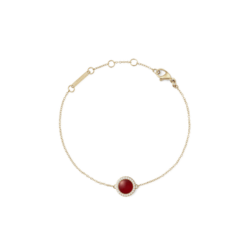 Daniel Wellington Audrey Bracelet Red Agathe Gold