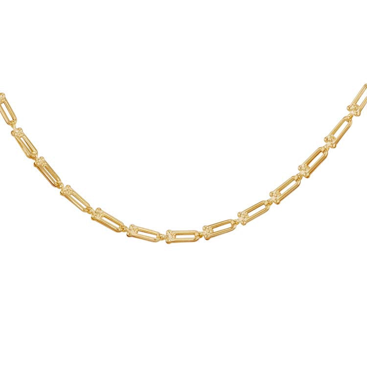 9K Yellow Gold Mini Industrial Chain Necklace 45cm