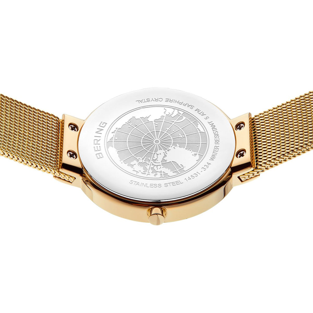 Bering Classic 31mm Gold Milanese Strap Watch