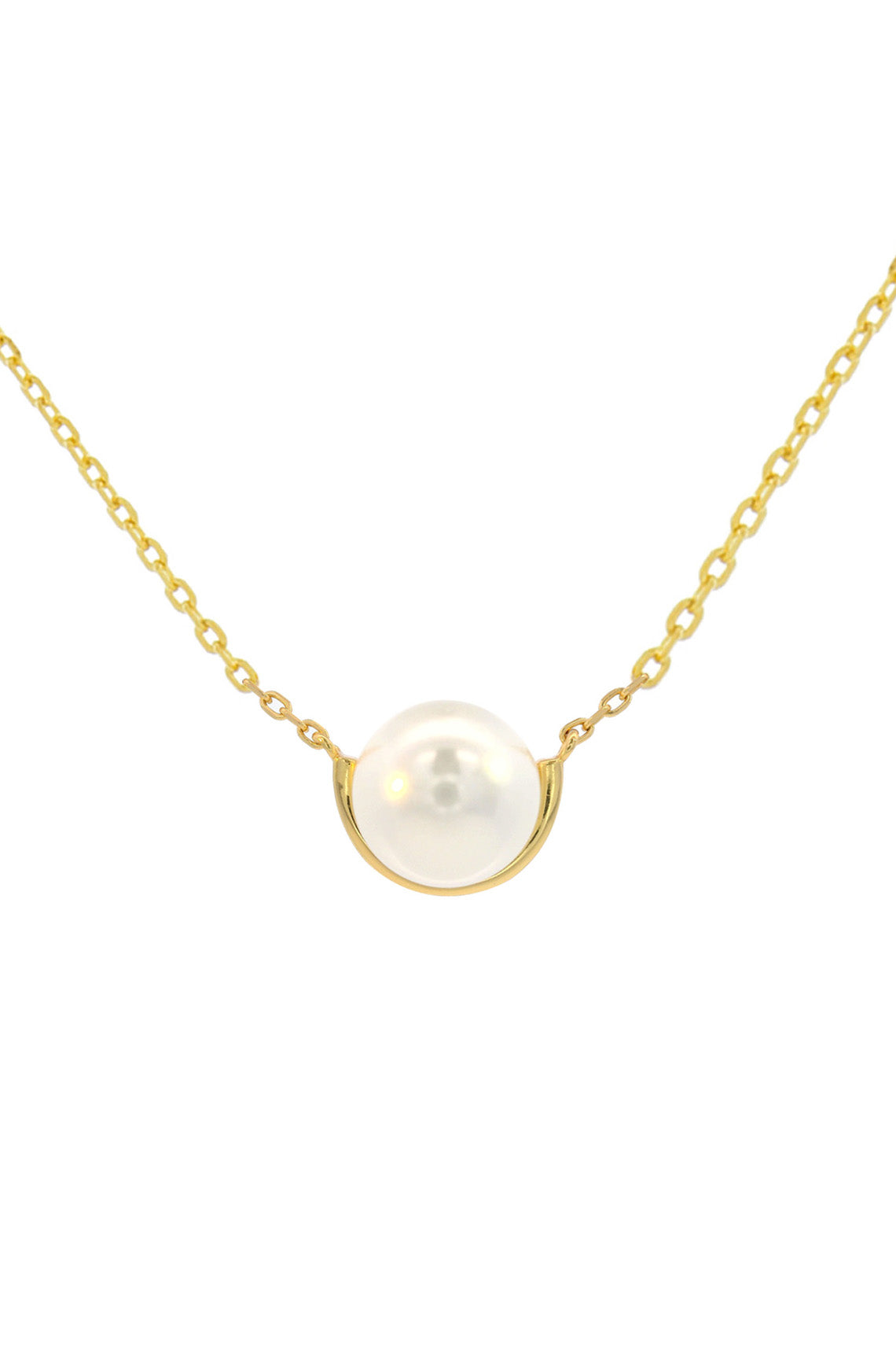 ADAGIO CRESCENT NINE-2-FIVE PEARL NECKLACE GOLD