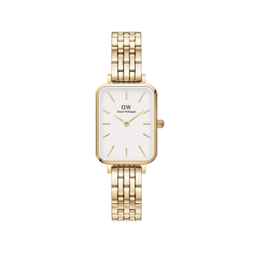 Daniel Wellington Quadro 20x26 5-Link Gold & White Watch