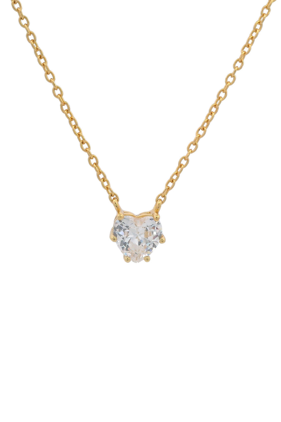 GEORGINI MIDNIGHT VELVET BABY HEART NECKLACE GOLD