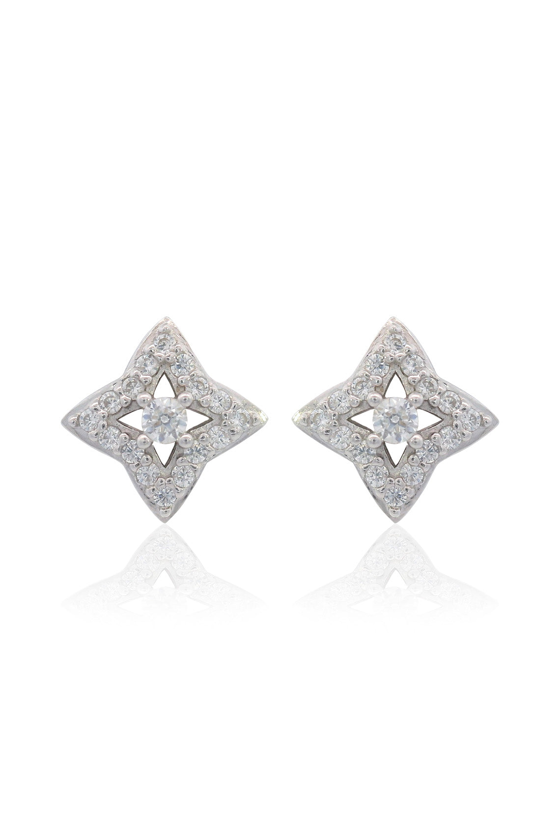 GEORGINI MIDNIGHT VELVET FAIRWATER PETITE EARRINGS SILVER