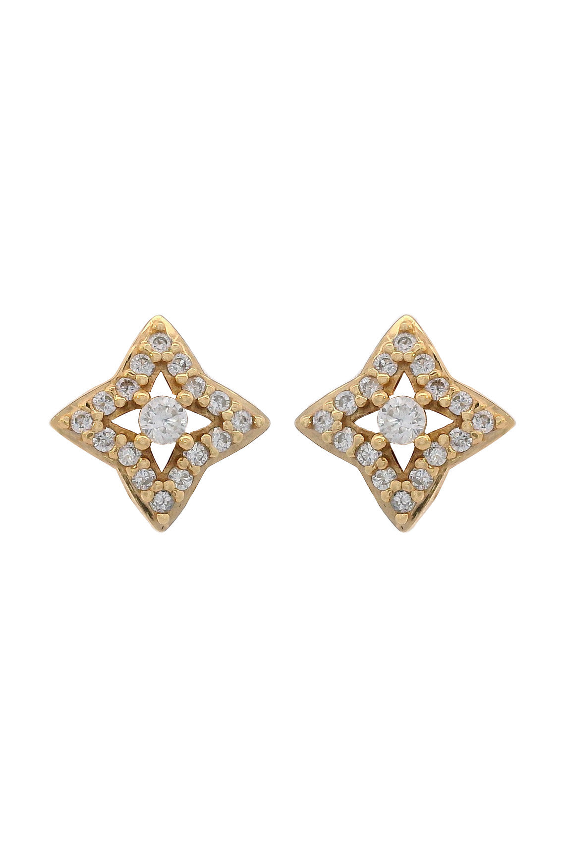 GEORGINI MIDNIGHT VELVET FAIRWATER PETITE EARRINGS GOLD