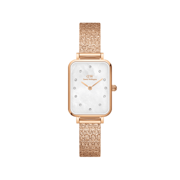 Daniel Wellington Quadro 20x26 Lumine Rose Gold Mother of Pearl White Watch