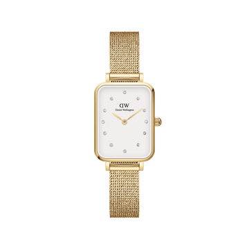Daniel Wellington Quadro 20X26 Pressed Evergold Lumine Gold & White Watch
