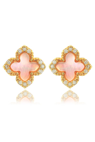 SYDNEY SOIRÉE FAIRWATER MOTHER OF PEARL STUD EARRINGS GOLD