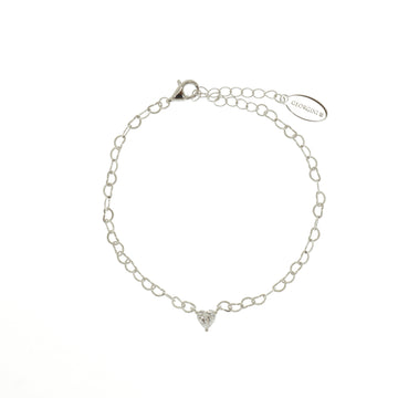 SWEETHEART HEART CHAIN BRACELET SILVER