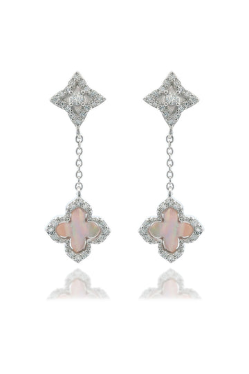 SYDNEY SOIRÉE FAIRWATER MOTHER OF PEARL DROP EARRINGS SILVER