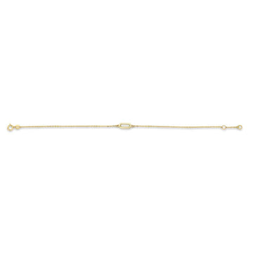 9K Yellow Gold Mop Bracelet 17-19cm