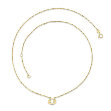 9K Yellow Gold Cancer Zodiac Necklace 40-45cm
