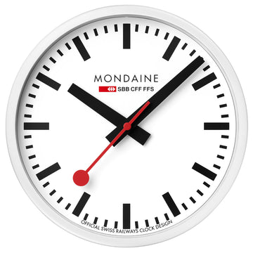 Mondaine Official Swiss Railways White Wall Clock 25cm