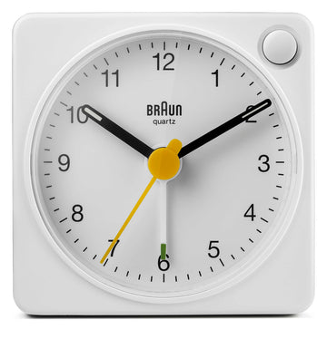 Braun Classic Travel Analogue Alarm Clock White