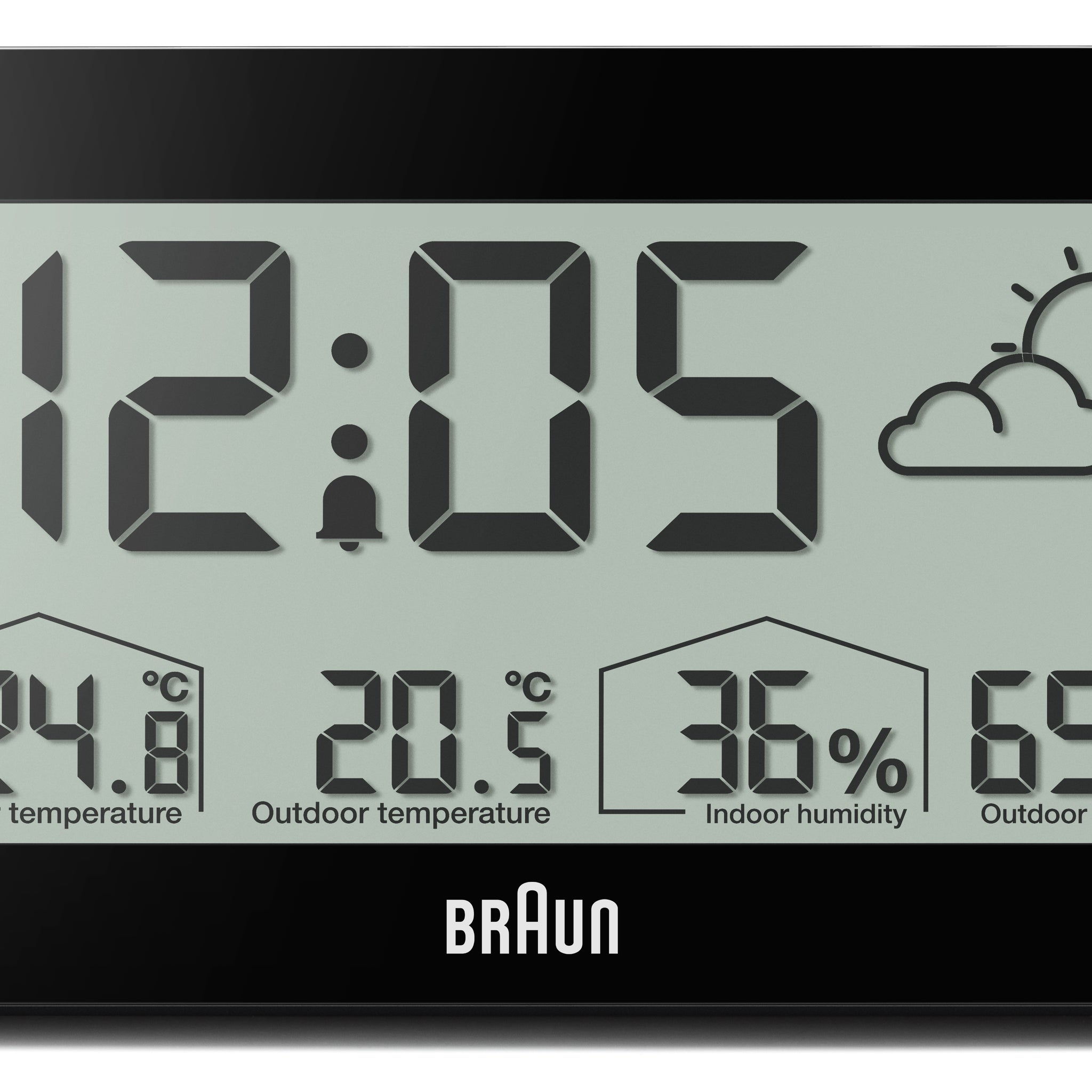 Braun Digital Weather Station Clock Black