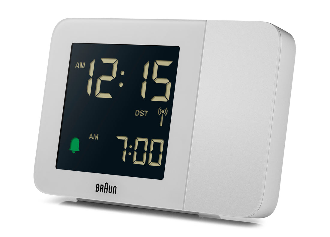 Braun White Digital Projection Alarm Clock