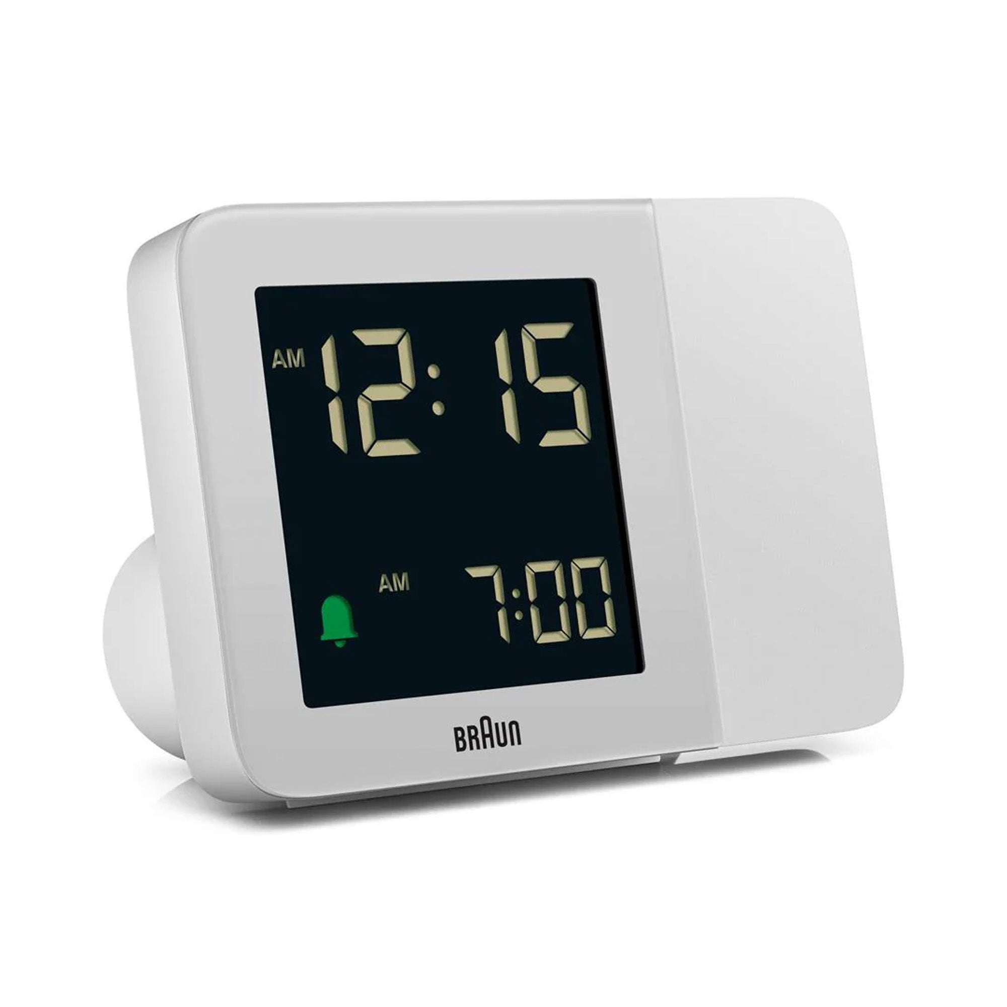 Braun White Digital Projection Alarm Clock