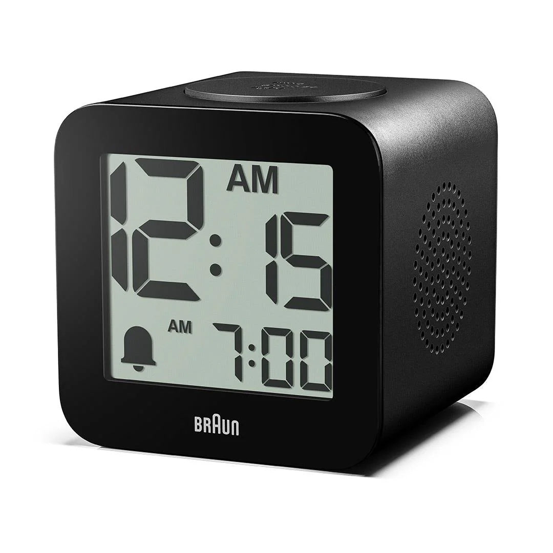 Braun Black Time Speaking Digital Alarm Clock