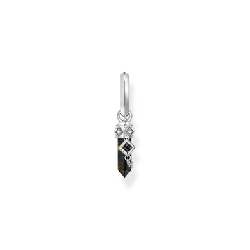 THOMAS SABO Crystal Single Hoop Earring with Golden Blue Tiger's Eye