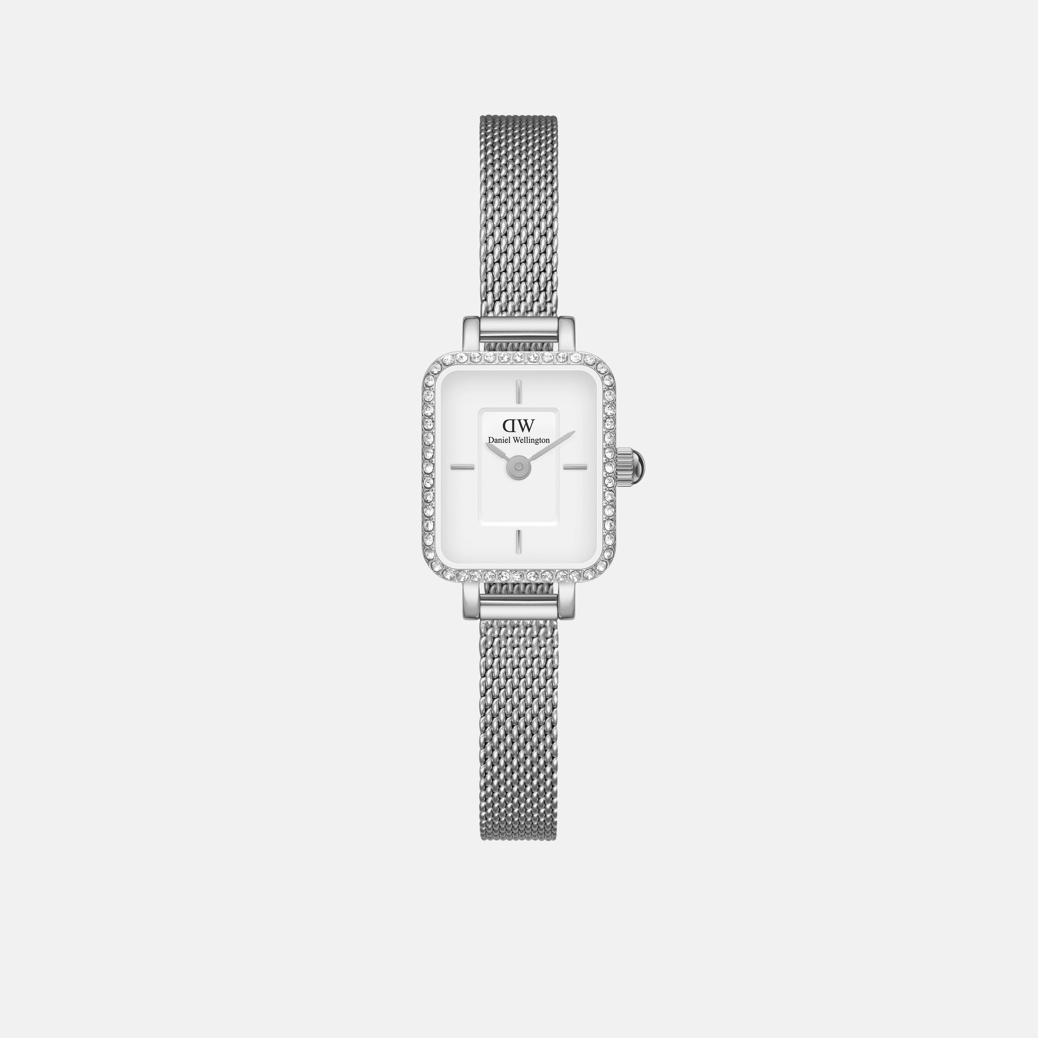 Daniel Wellington Quadro Mini Bezel Lumine 15x18 Sterling S White Watch