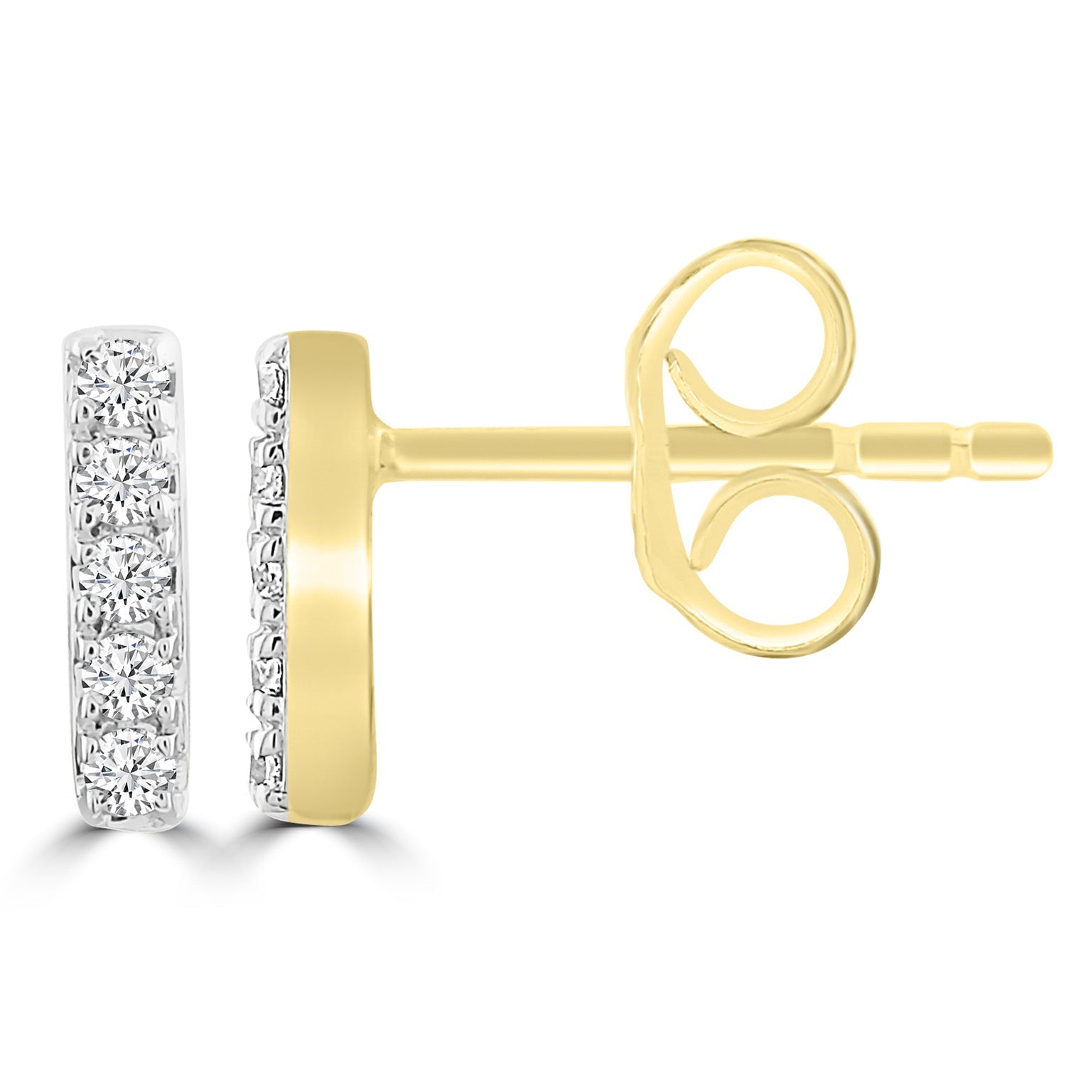 Diamond Fashion Earrings with 0.10ct Diamonds in 9K Yellow Gold