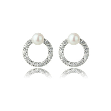 OCEANS BYRON FRESHWATER PEARL EARRINGS SILVER