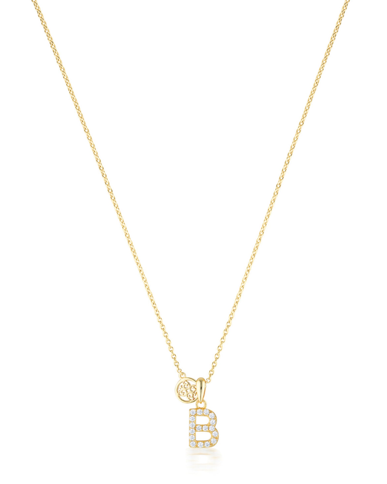 LUXURY LETTERS B INITIAL PENDANT GOLD