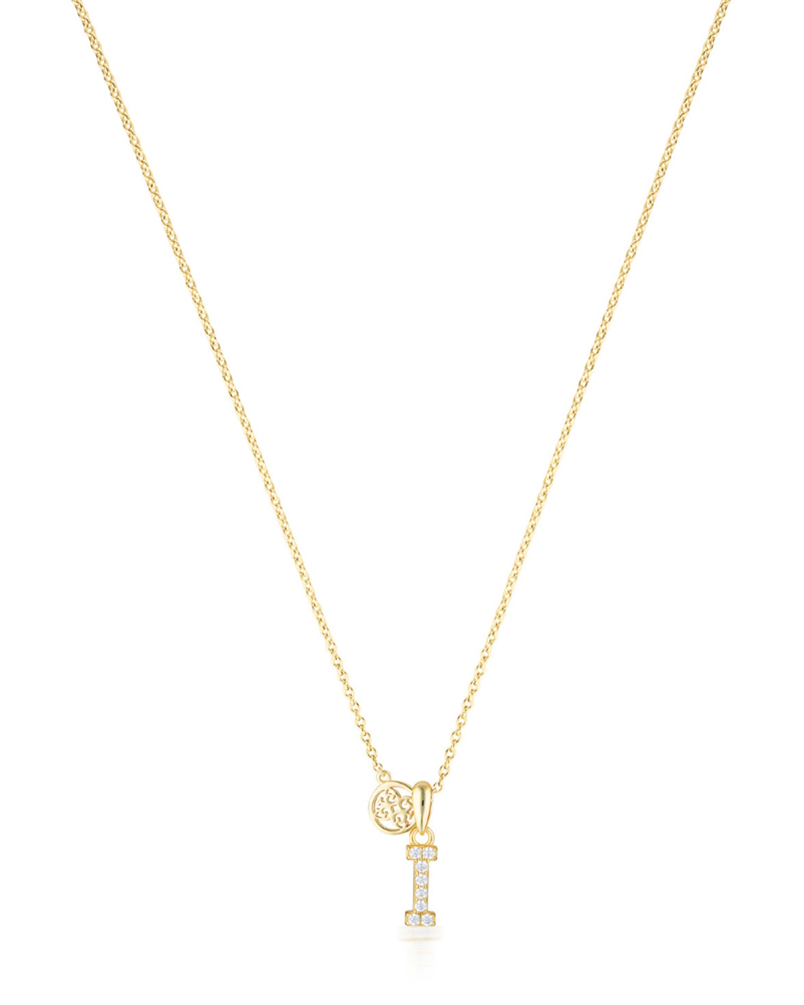 LUXURY LETTERS I INITIAL PENDANT GOLD