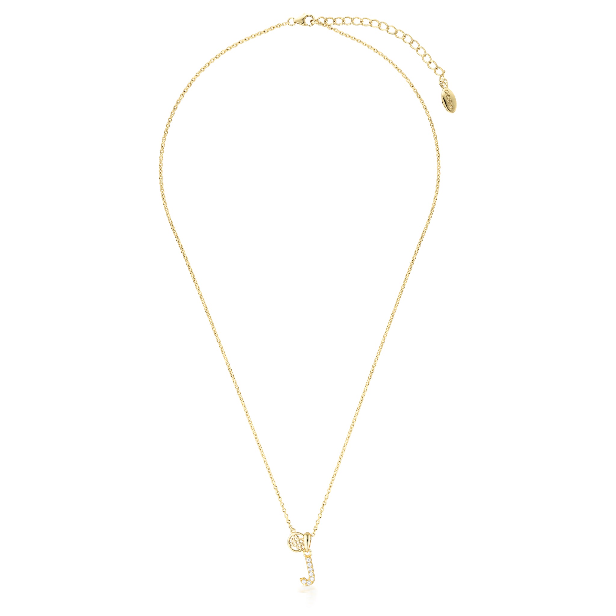 LUXURY LETTERS J INITIAL PENDANT GOLD