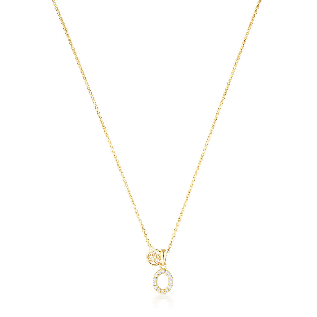 LUXURY LETTERS O INITIAL PENDANT GOLD