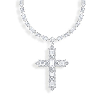 THOMAS SABO Necklace with cross pendant and zirconia