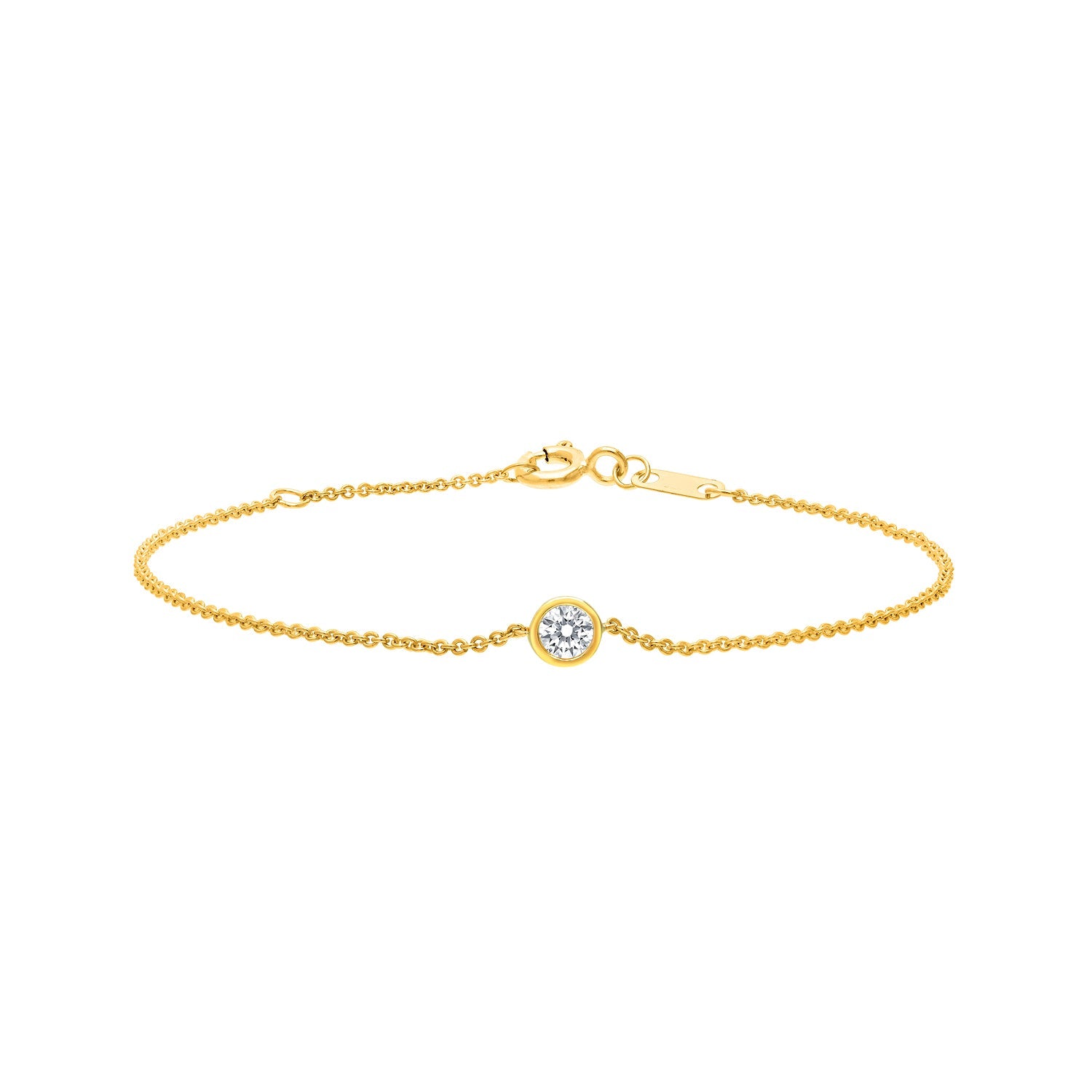 0.15ct Lab Grown Diamond 16-18cm Bracelet in 9K Yellow Gold