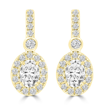 1.45ct Lab Grown Diamond Earrings in 18K Yellow Gold