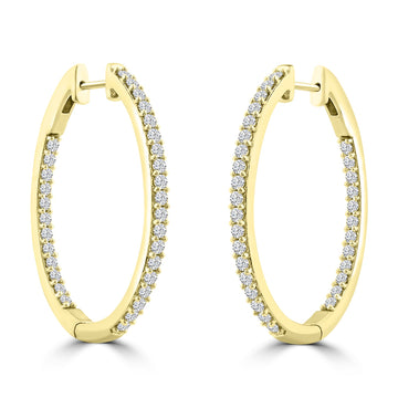 2.00ct Lab Grown Diamond Earrings in 18K Yellow Gold