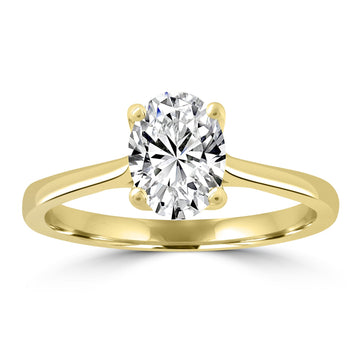 1.00ct Lab Grown Diamond Ring in 18K Yellow Gold