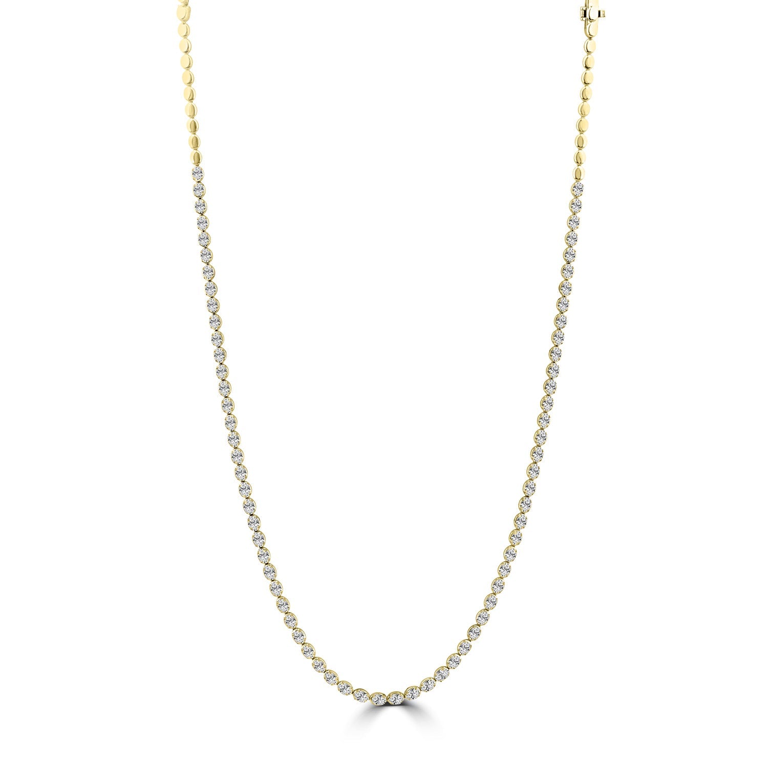 9.60ct Lab Grown Diamond Necklace in 18K Yellow Gold