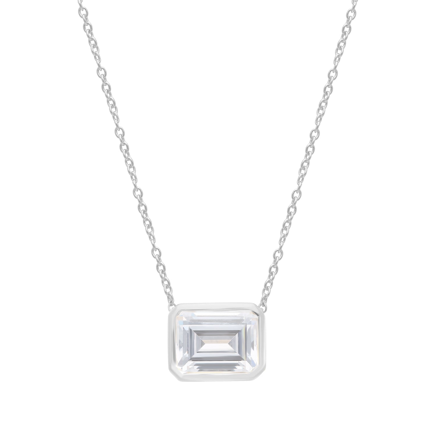 2ct Lab Grown Diamond Necklace in 9K White Gold
