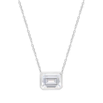 2ct Lab Grown Diamond Necklace in 9K White Gold