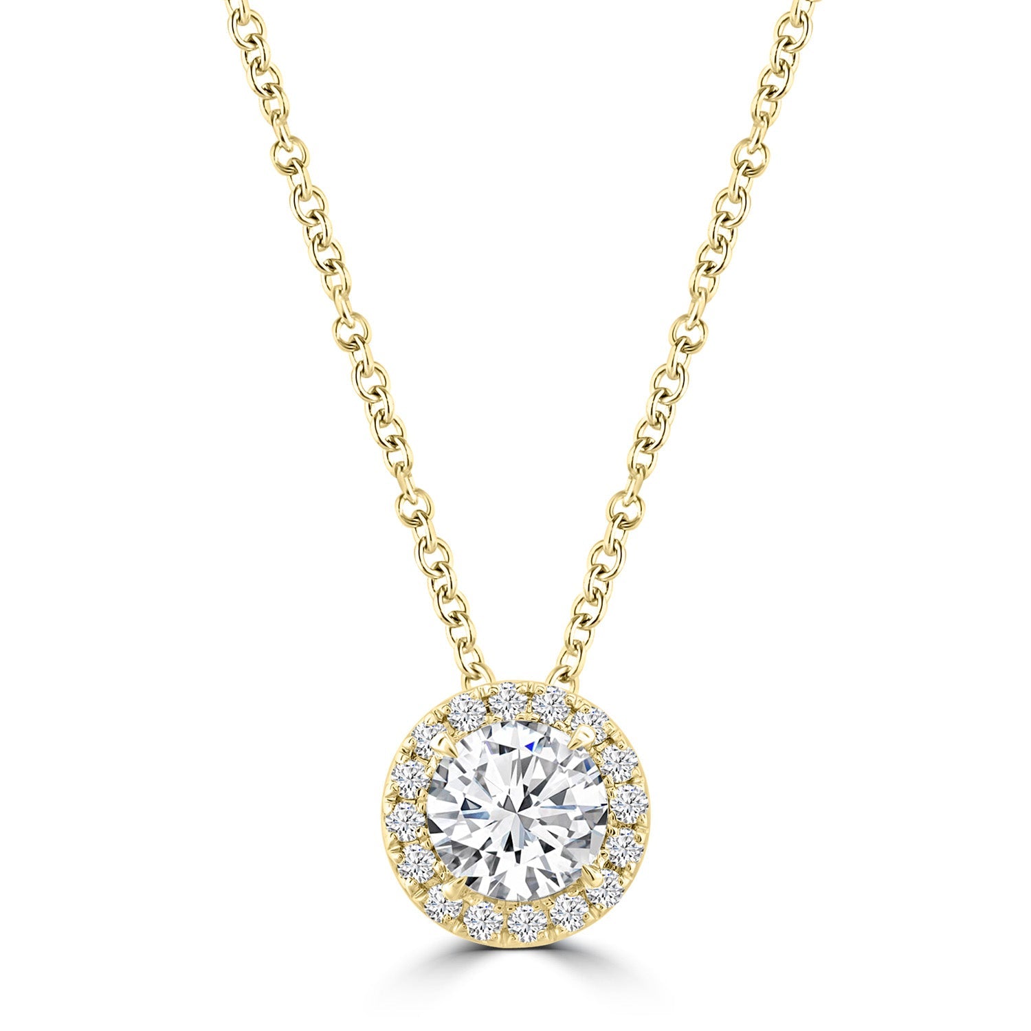 1.25ct Lab Grown Diamond Necklace in 18K Yellow Gold