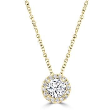 1.25ct Lab Grown Diamond Necklace in 18K Yellow Gold